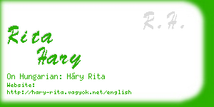 rita hary business card